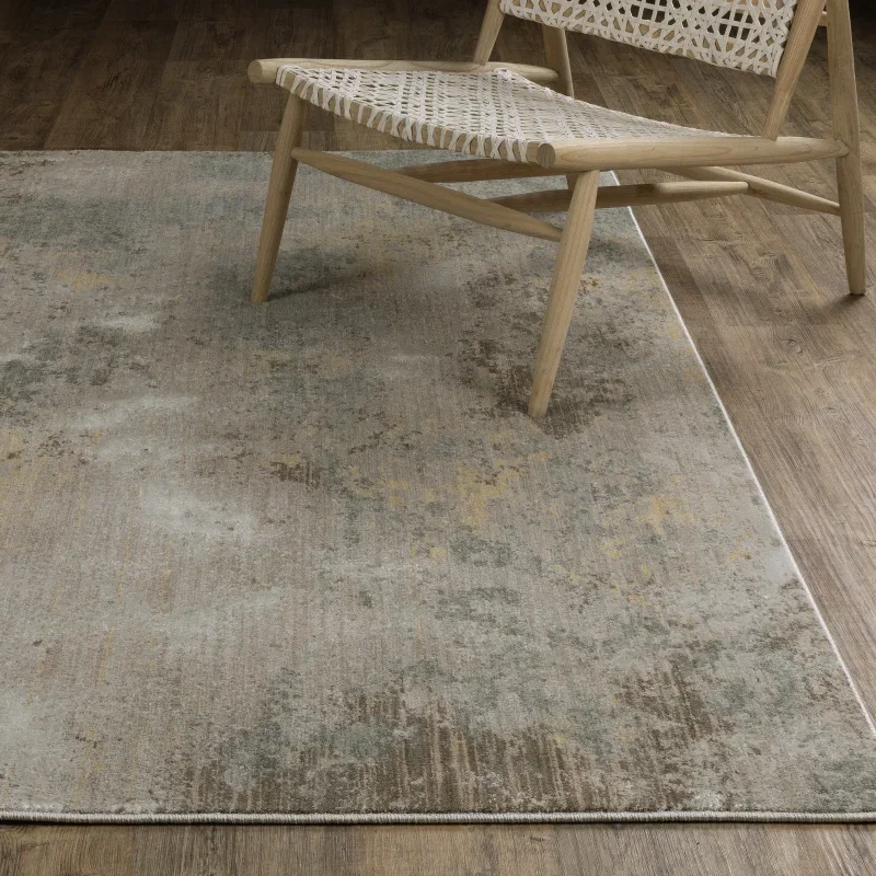 Tapete Malena Abstracto en Beige con Oro