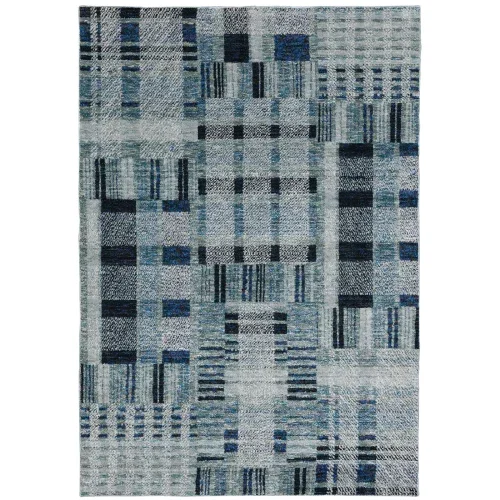 Tapete Meridiano Patchwork en Azul