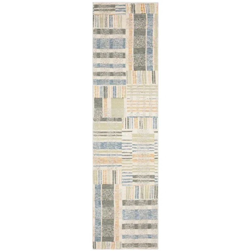 Tapete Meridiano Patchwork en Azul Claro