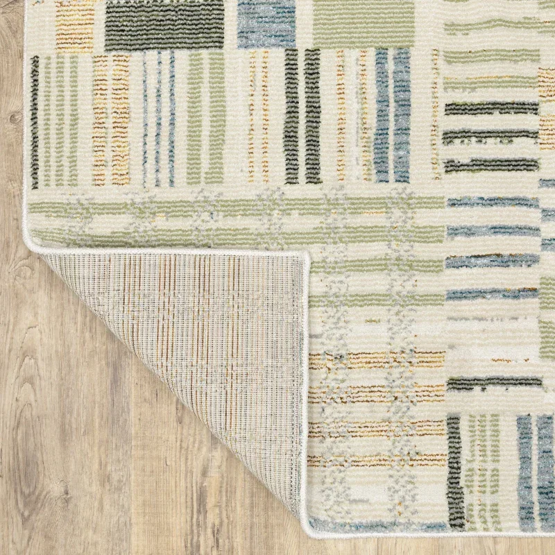 Tapete Meridiano Patchwork en Azul Claro