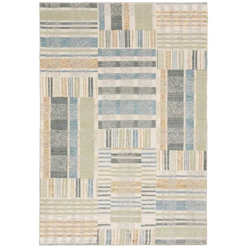 Tapete Meridiano Patchwork en Azul Claro