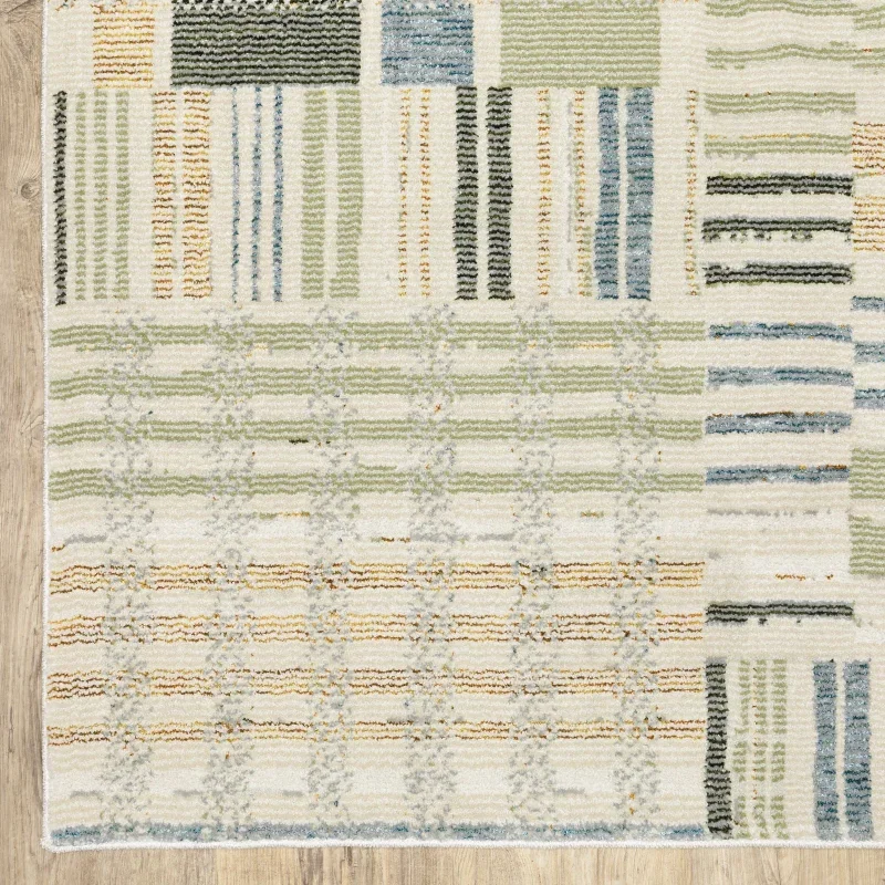Tapete Meridiano Patchwork en Azul Claro