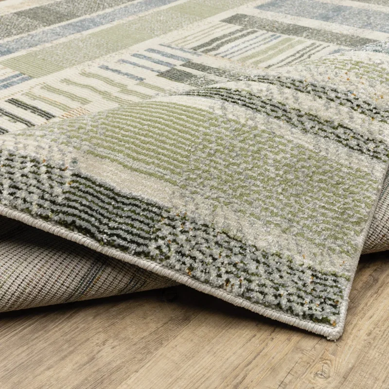 Tapete Meridiano Patchwork en Azul Claro