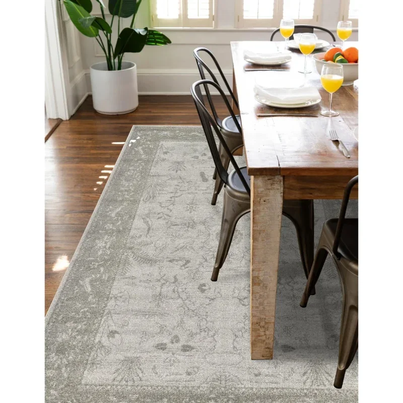 Tapete Miramar Floral Persa en Gris Claro