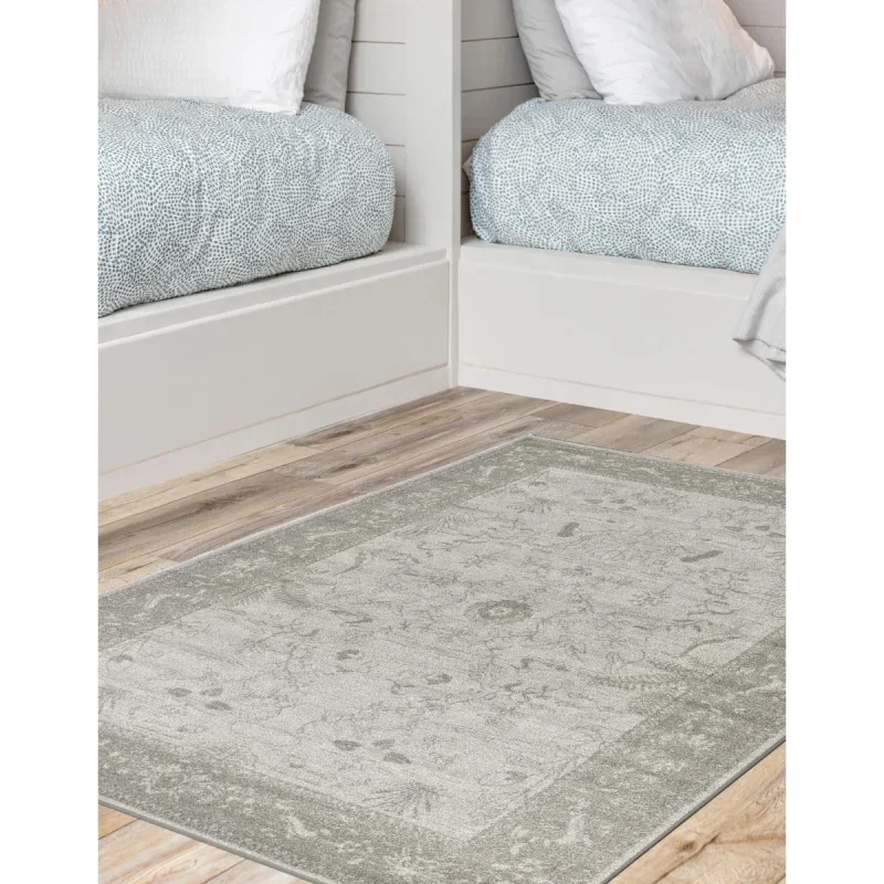 Tapete Miramar Floral Persa en Gris Claro