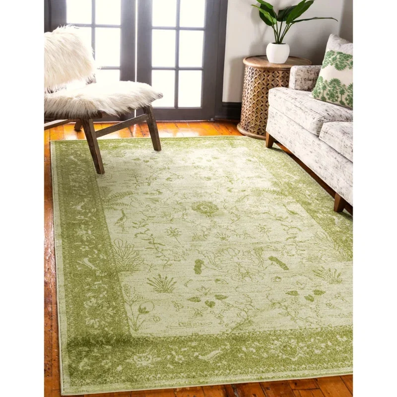 Tapete Miramar Floral Persa en Verde Claro
