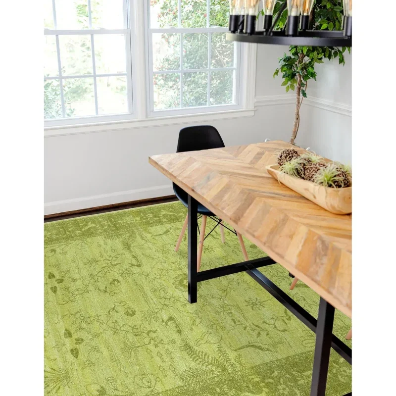 Tapete Miramar Floral Persa en Verde Claro