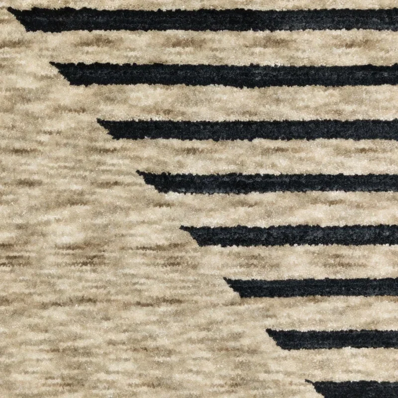 Tapete Nocturno Triángulos en Beige