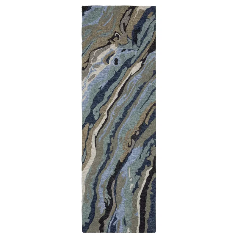 Tapete Ónix Ágata en Azul