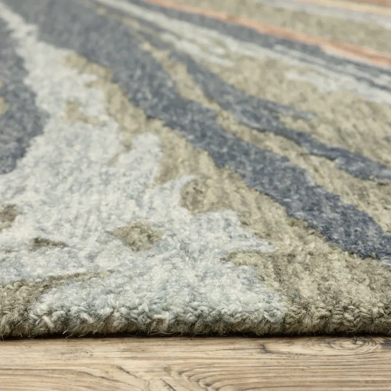 Tapete Ónix Vetas en Gris con Cobre
