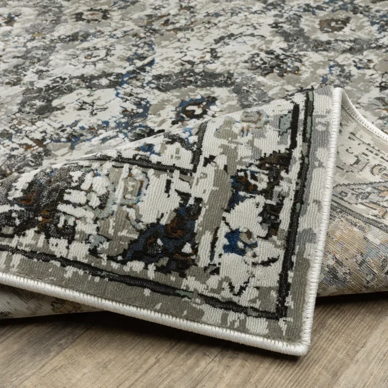 Tapete Plata Ikat en Gris