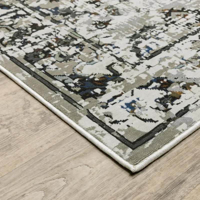 Tapete Plata Ikat en Gris