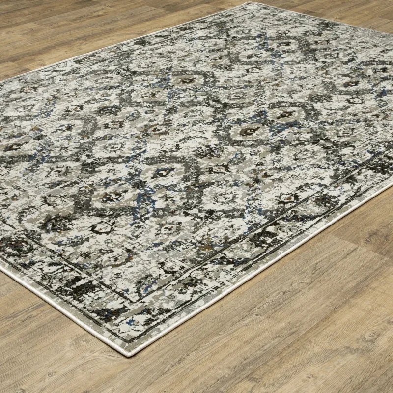 Tapete Plata Ikat en Gris