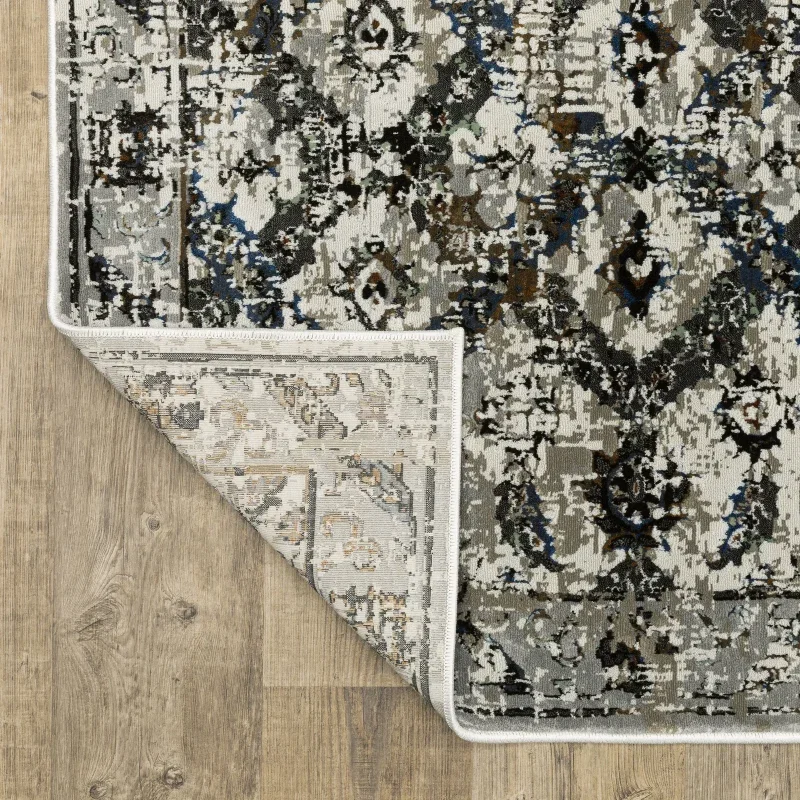 Tapete Plata Ikat en Gris