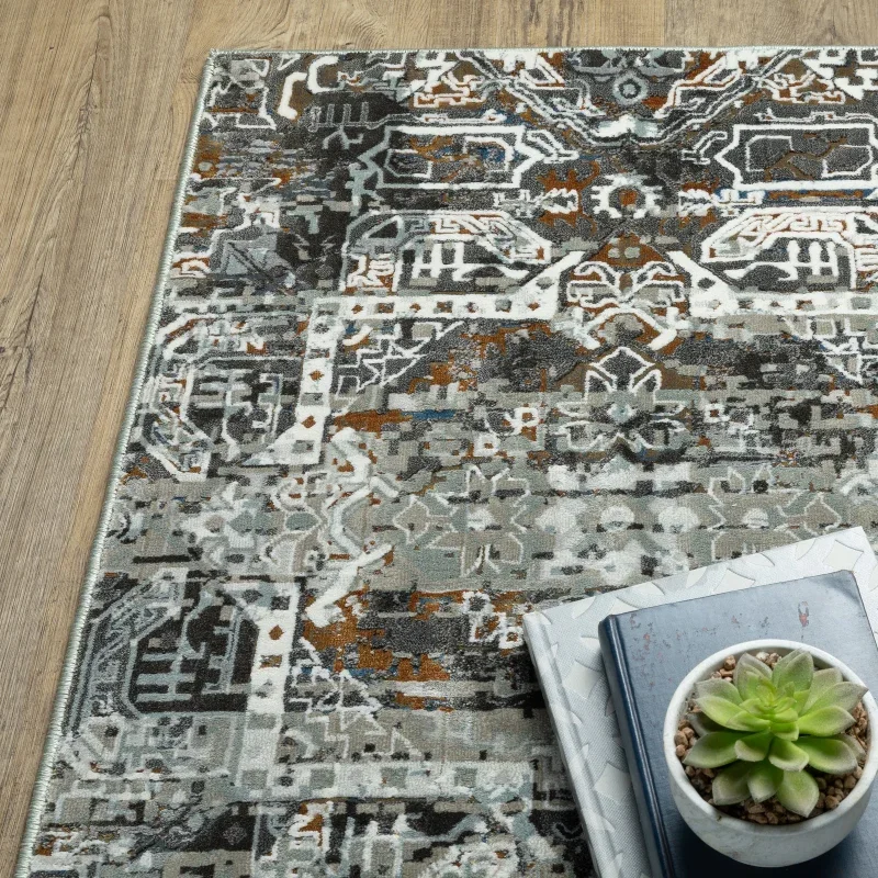 Tapete Plata Paneles en Gris