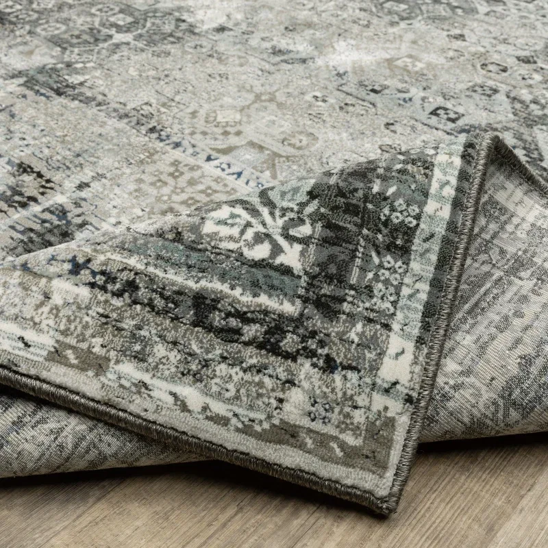 Tapete Plata Tribal en Gris