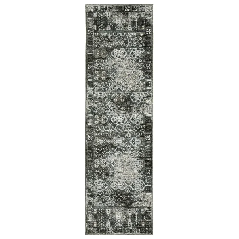 Tapete Plata Tribal en Gris