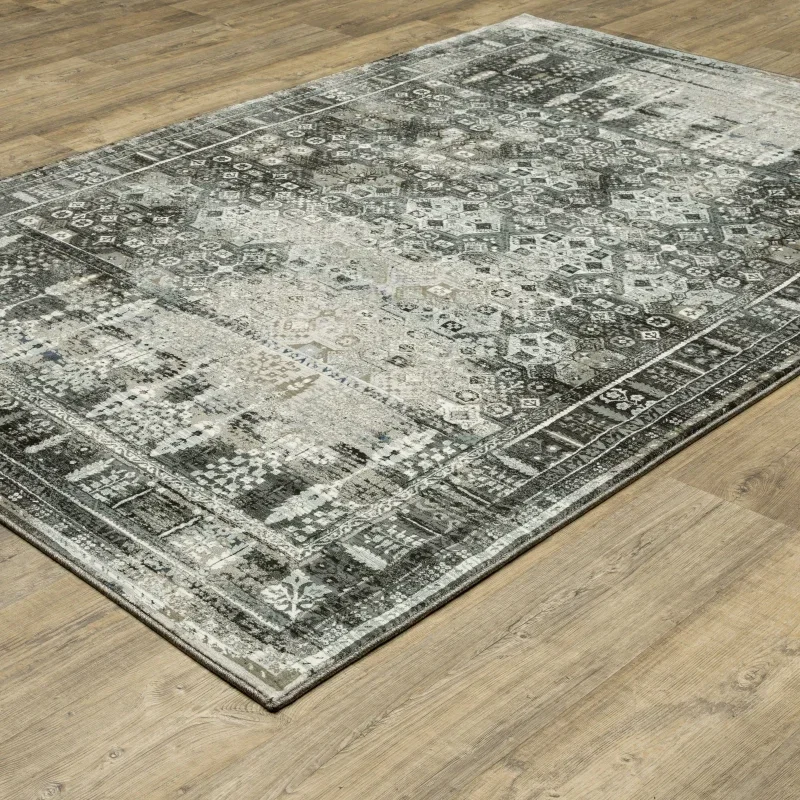 Tapete Plata Tribal en Gris