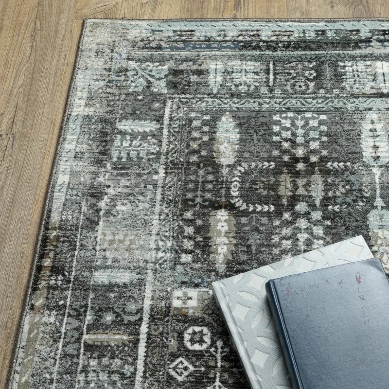 Tapete Plata Tribal en Gris