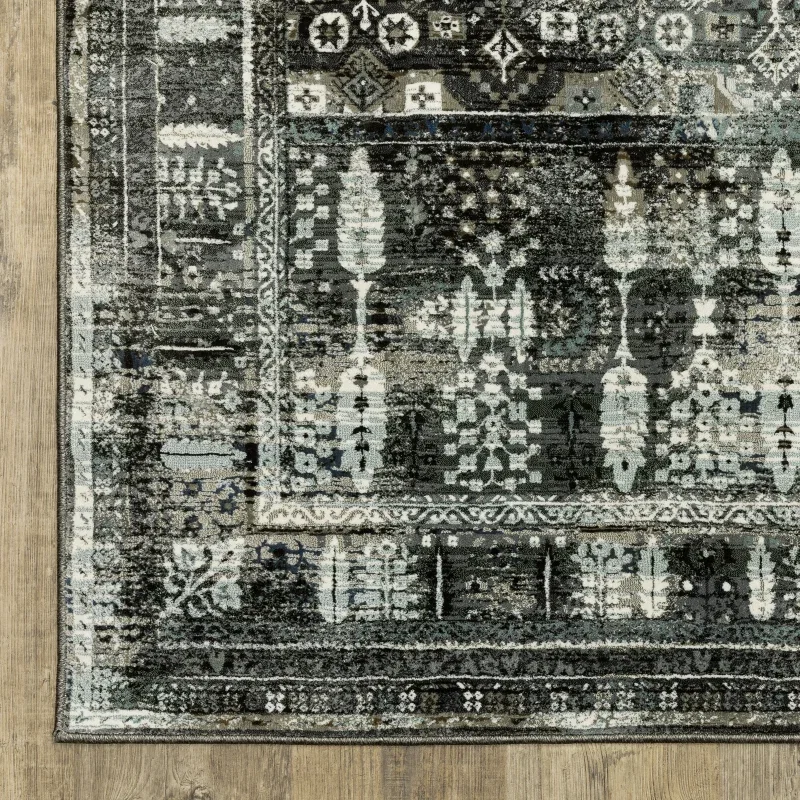 Tapete Plata Tribal en Gris