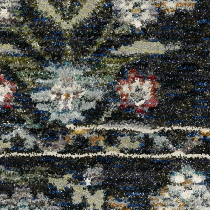 Tapete Principado Floral en Azul Marino