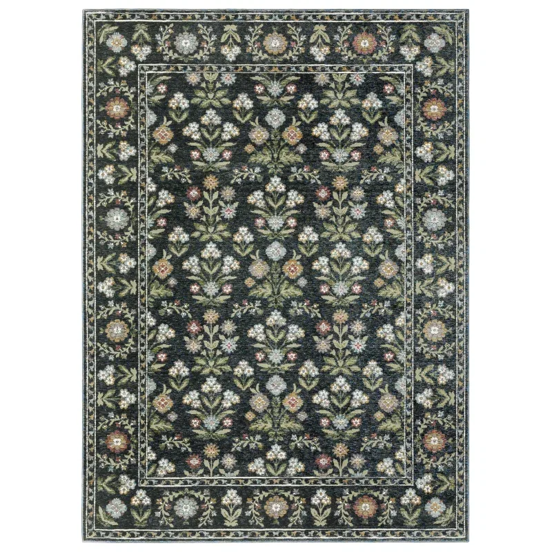 Tapete Principado Floral en Azul Marino