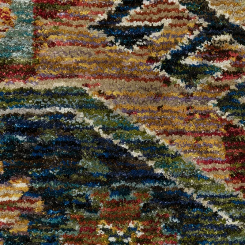 Tapete Principado Tribal en Azul y Terracota