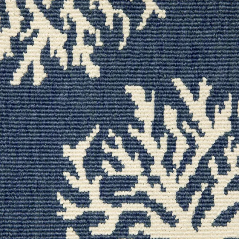 Tapete Regata Corales en Azul Marino, detalle de la textura 3
