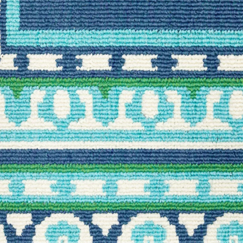 Tapete Regata Liso con Cenefa en Azul