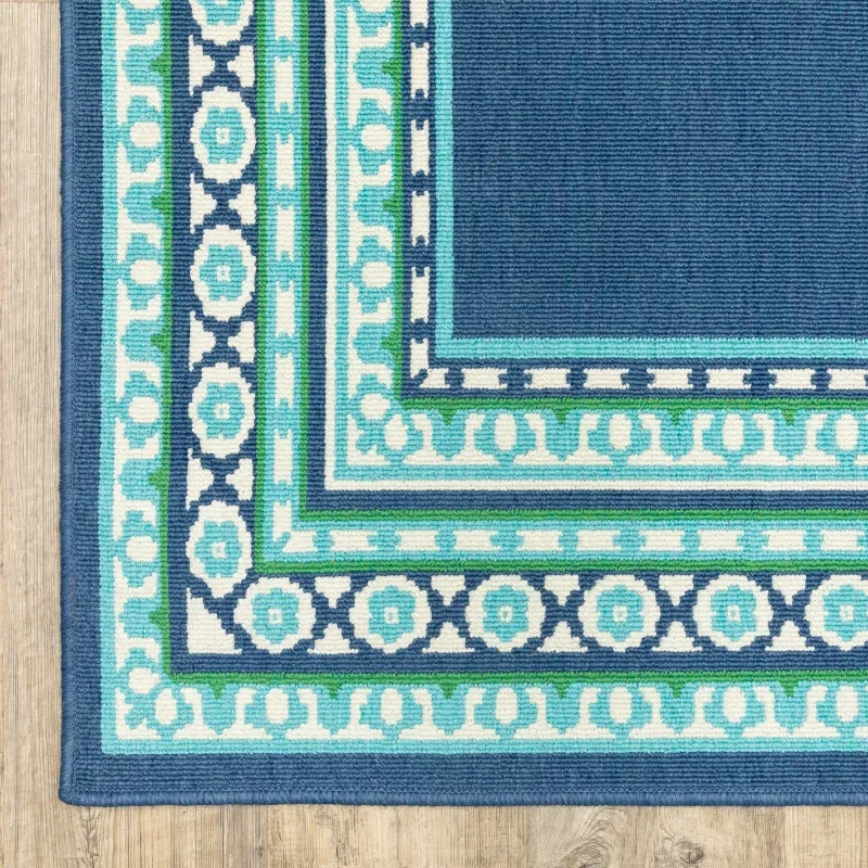 Tapete Regata Liso con Cenefa en Azul