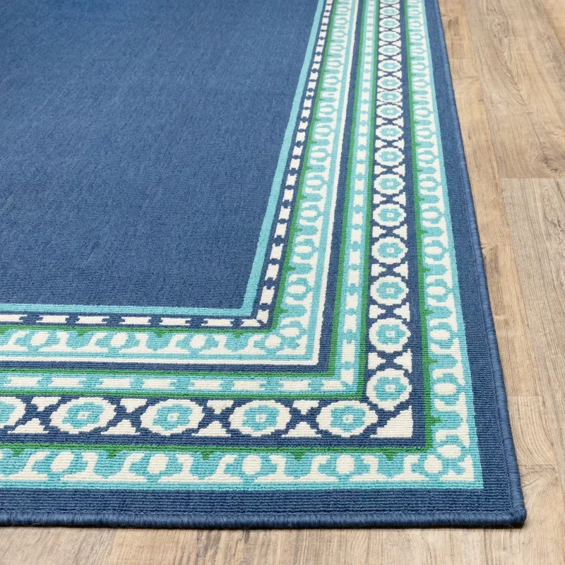 Tapete Regata Liso con Cenefa en Azul