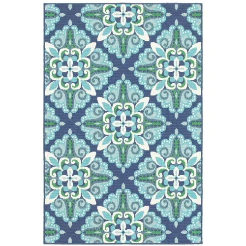 Tapete Regata Mosaico Floral en Azul