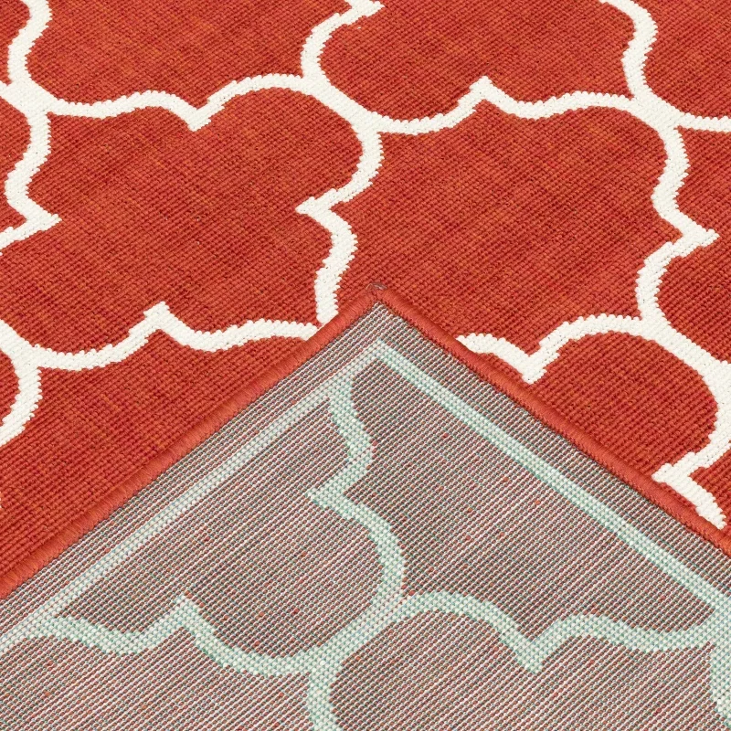 Tapete Regata Quatrefoil en Rojo, detalle de la textura 6