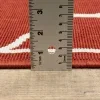 Tapete Regata Quatrefoil en Rojo, detalle del grosor