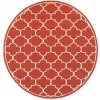 Tapete Regata Quatrefoil en Rojo, versión ovalada