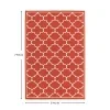 Tapete Regata Quatrefoil en Rojo, vista plana 2