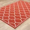Tapete Regata Quatrefoil en Rojo sobre el piso