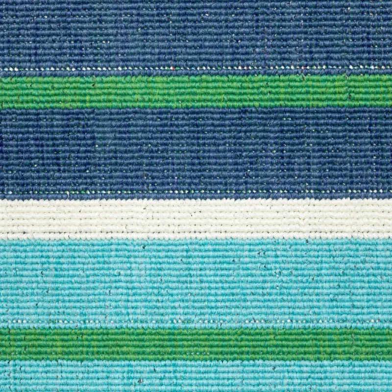 Tapete Regata Rayas en Verde y Azul