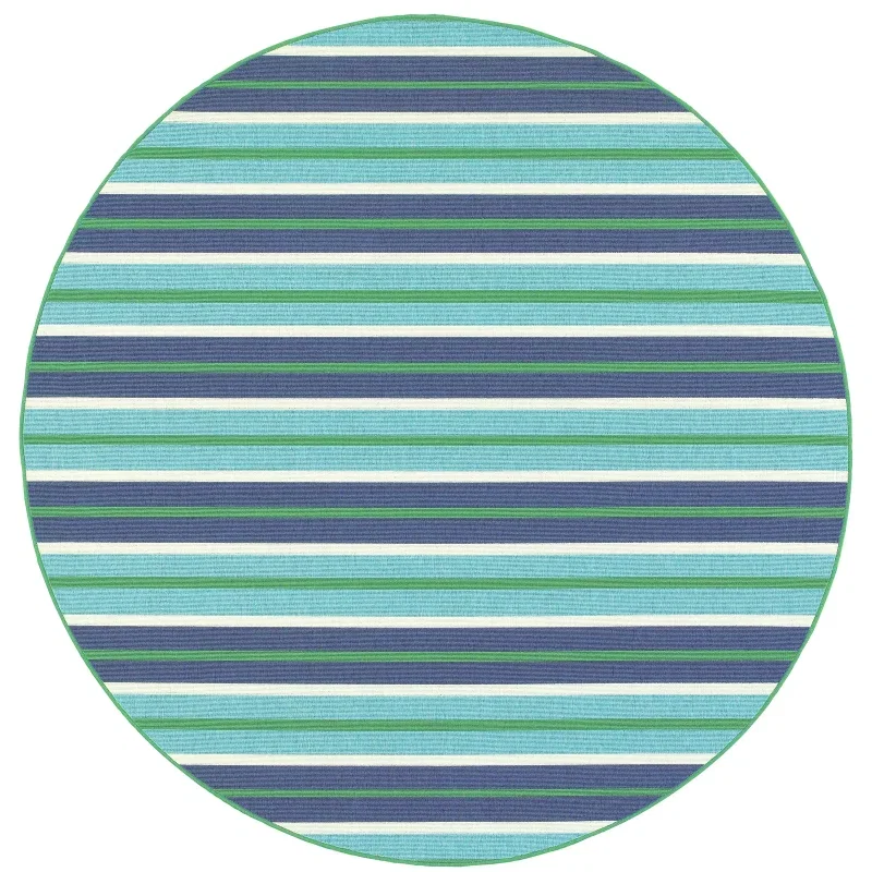 Tapete Regata Rayas en Verde y Azul