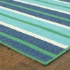 Tapete Regata Rayas en Verde y Azul