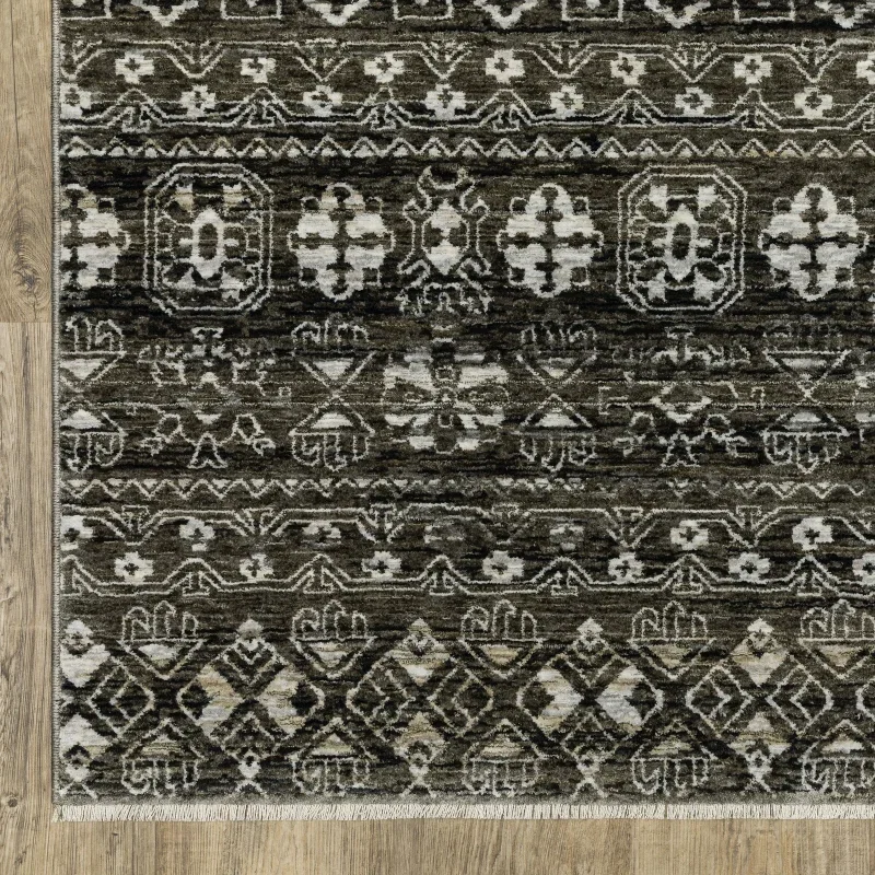 Tapete Regencia Kilim en Negro