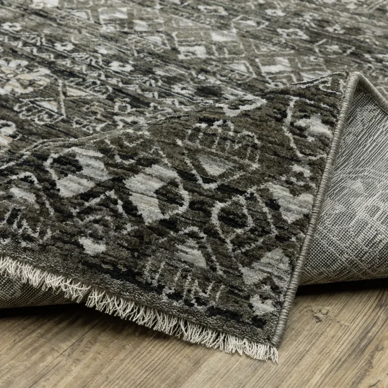 Tapete Regencia Kilim en Negro