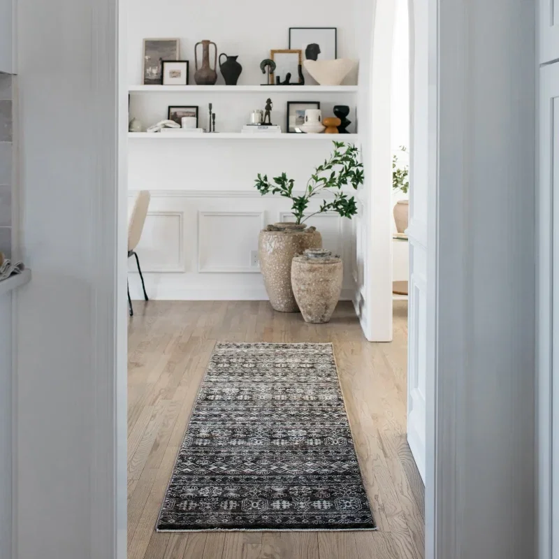 Tapete Regencia Kilim en Negro