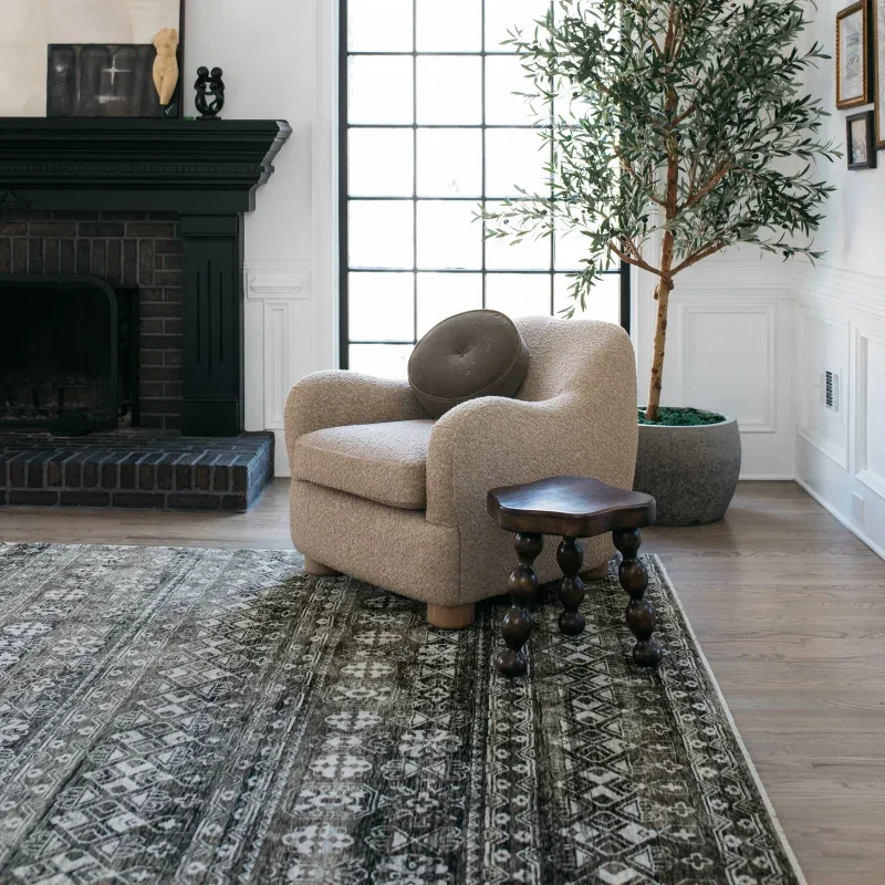 Tapete Regencia Kilim en Negro