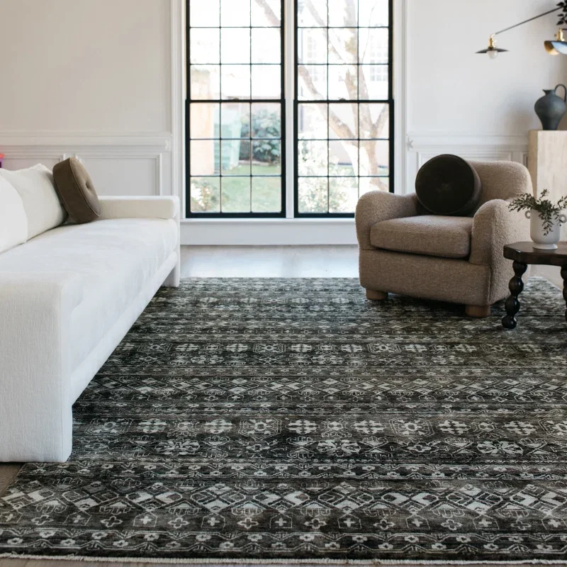 Tapete Regencia Kilim en Negro