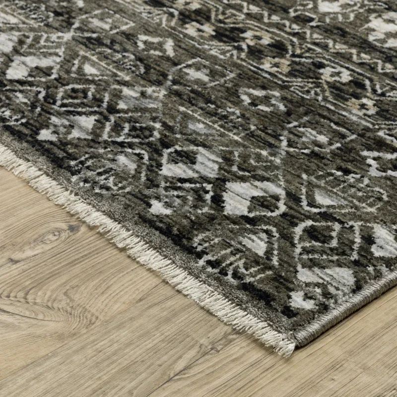 Tapete Regencia Kilim en Negro