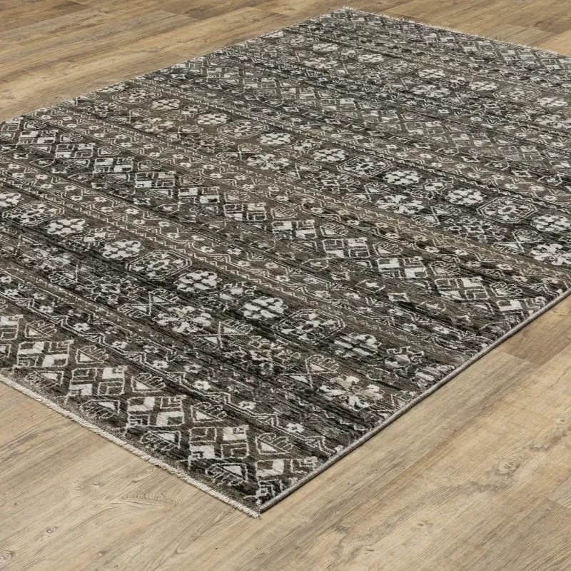 Tapete Regencia Kilim en Negro