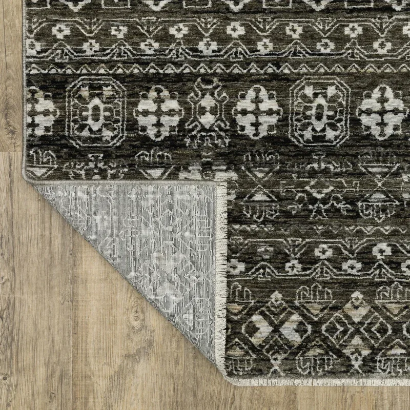 Tapete Regencia Kilim en Negro