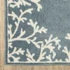 Tapete Reyna Coral en Azul, detalle de la textura
