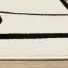 Tapete Reyna Deco en Marfil con Negro, detalle de la textura 2